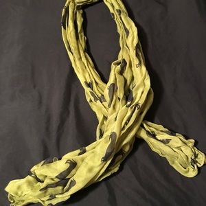 Army Green Scarf with Dachshunds